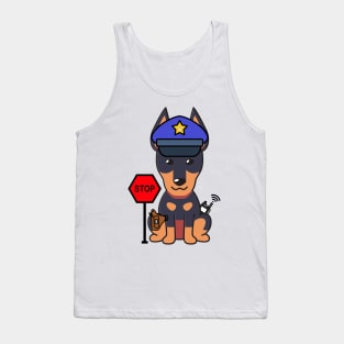 Funny Alsatian Policeman Tank Top